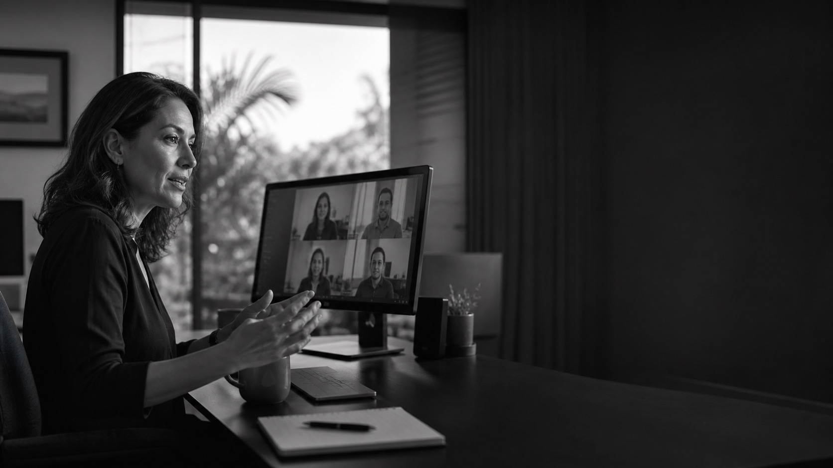 A Costa Rican professional collaborating with an international team remotely